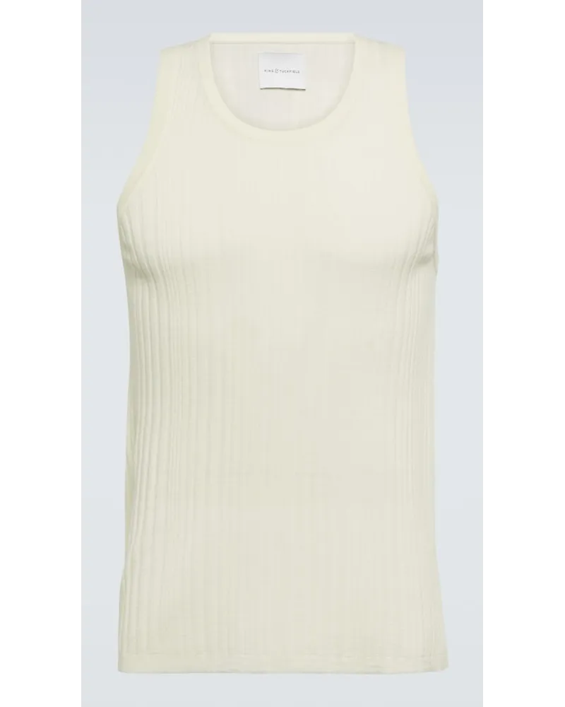 King & Tuckfield Tank top in lana Bianco