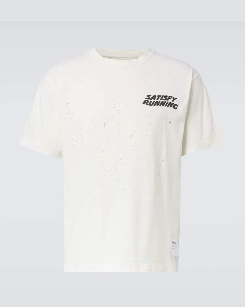 Satisfy T-shirt in jersey di cotone Bianco