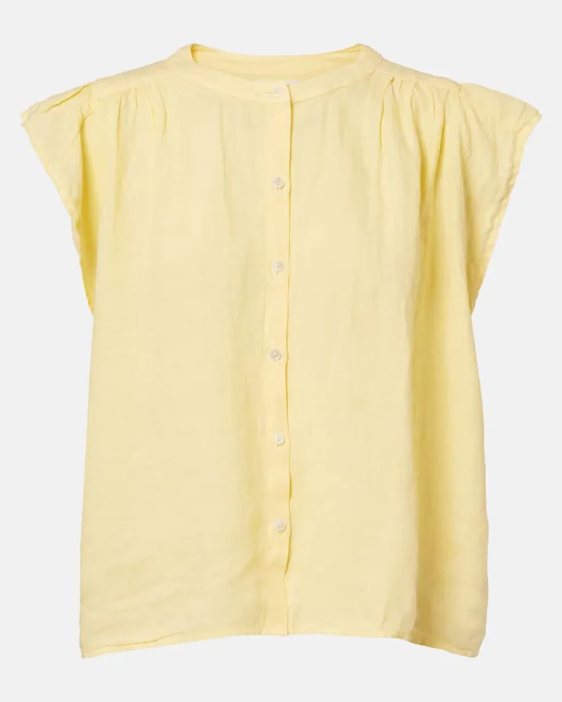 Velvet Camicia Janey in lino Giallo