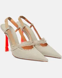 OFF-WHITE Pumps slingback Pop Oyster in lino Beige