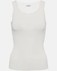 Max Mara Tank top Zemira in crêpe a coste Bianco