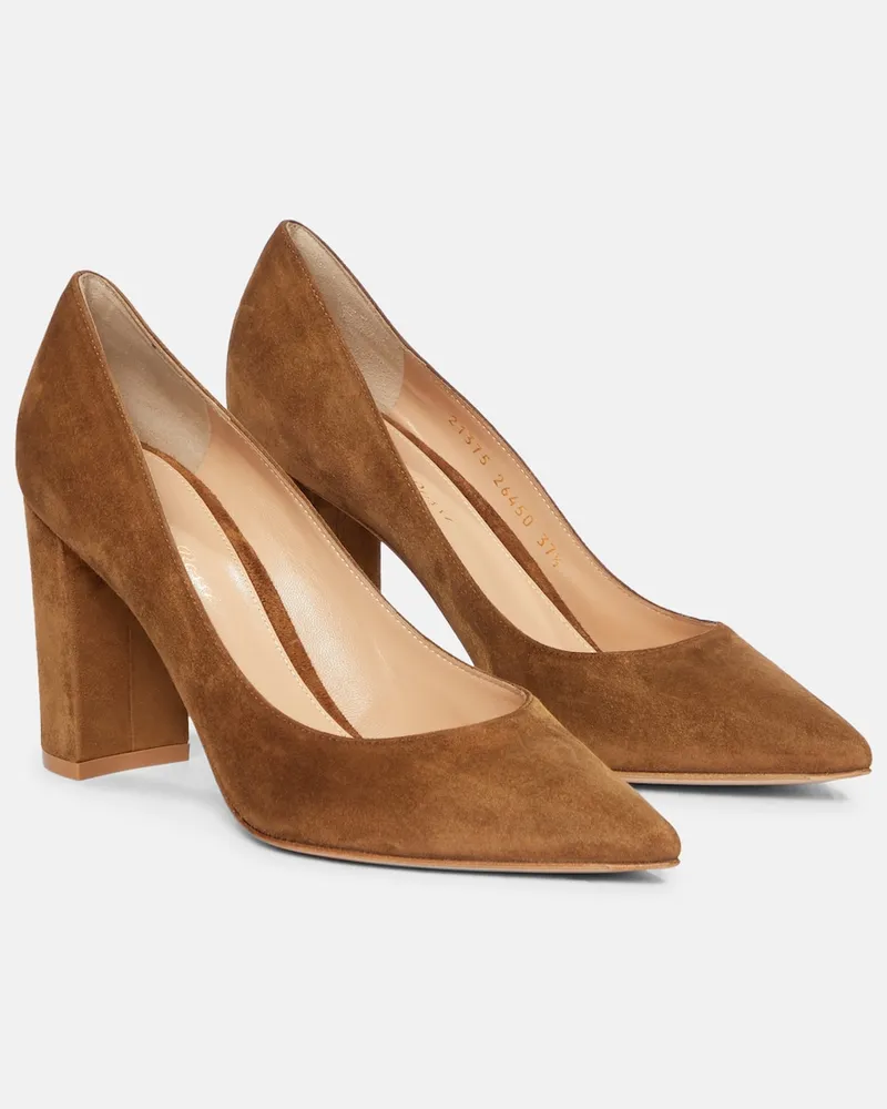 Gianvito Rossi Pumps Piper 85 in suede Marrone