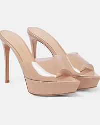 Gianvito Rossi Sandali Betty in pelle e PVC Beige