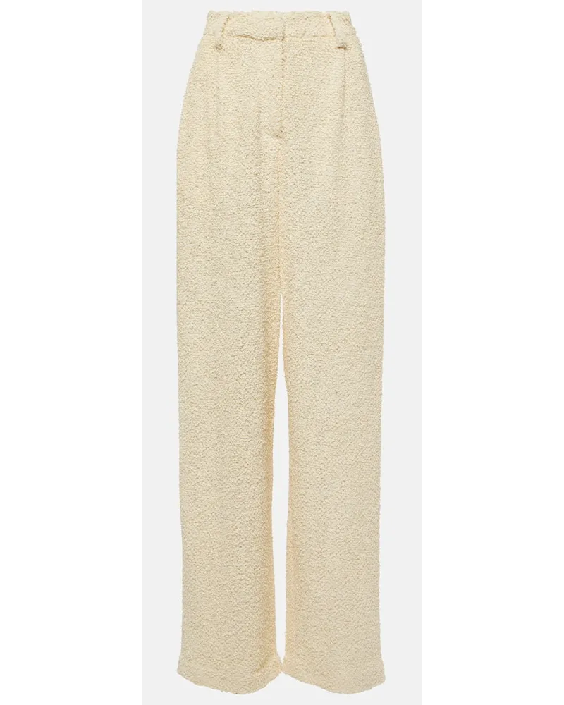 Magda Butrym Pantaloni a gamba larga in bouclÃ Bianco