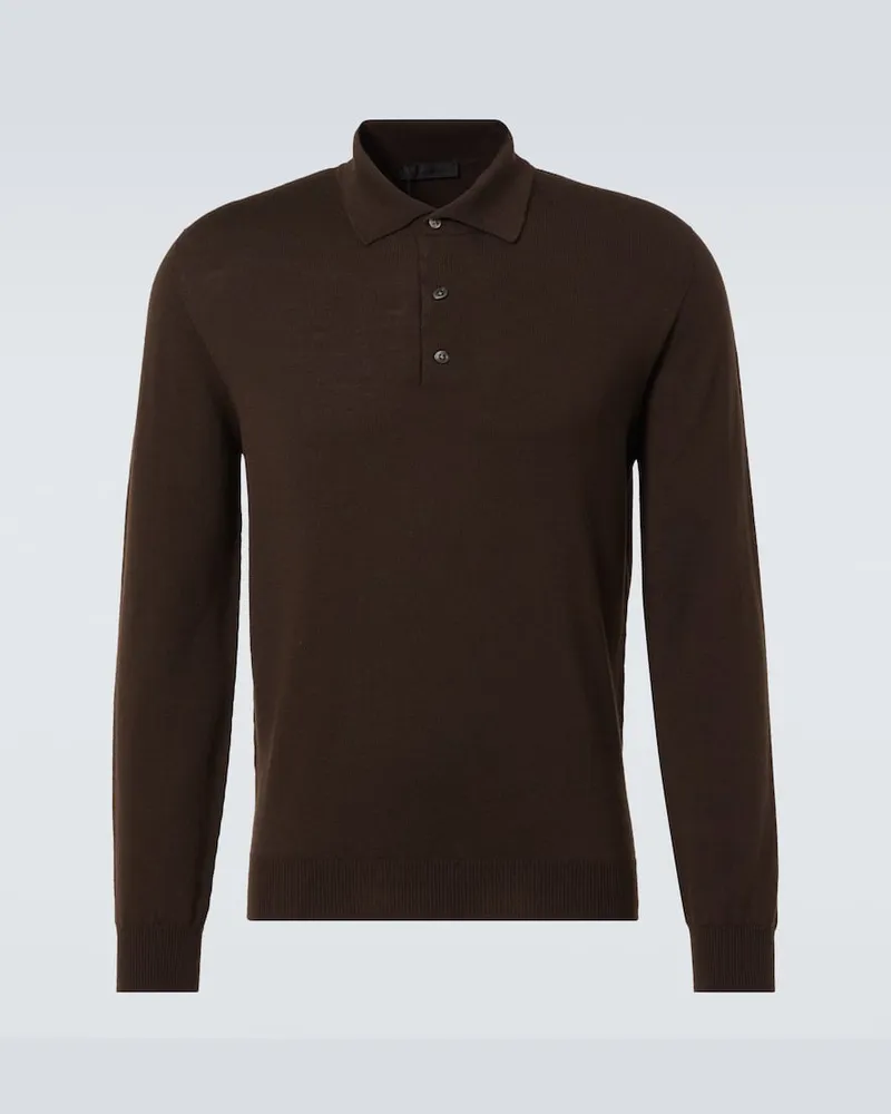 SAMAN AMEL Polo in lana Marrone