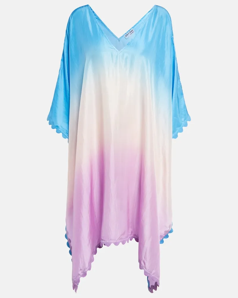 Juliet Dunn Poncho in seta ombrÃ Multicolore