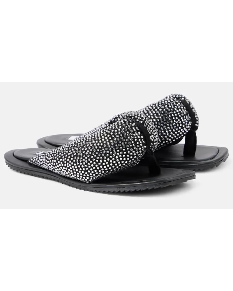 ATTICO Sandali infradito Indie in pelle Nero