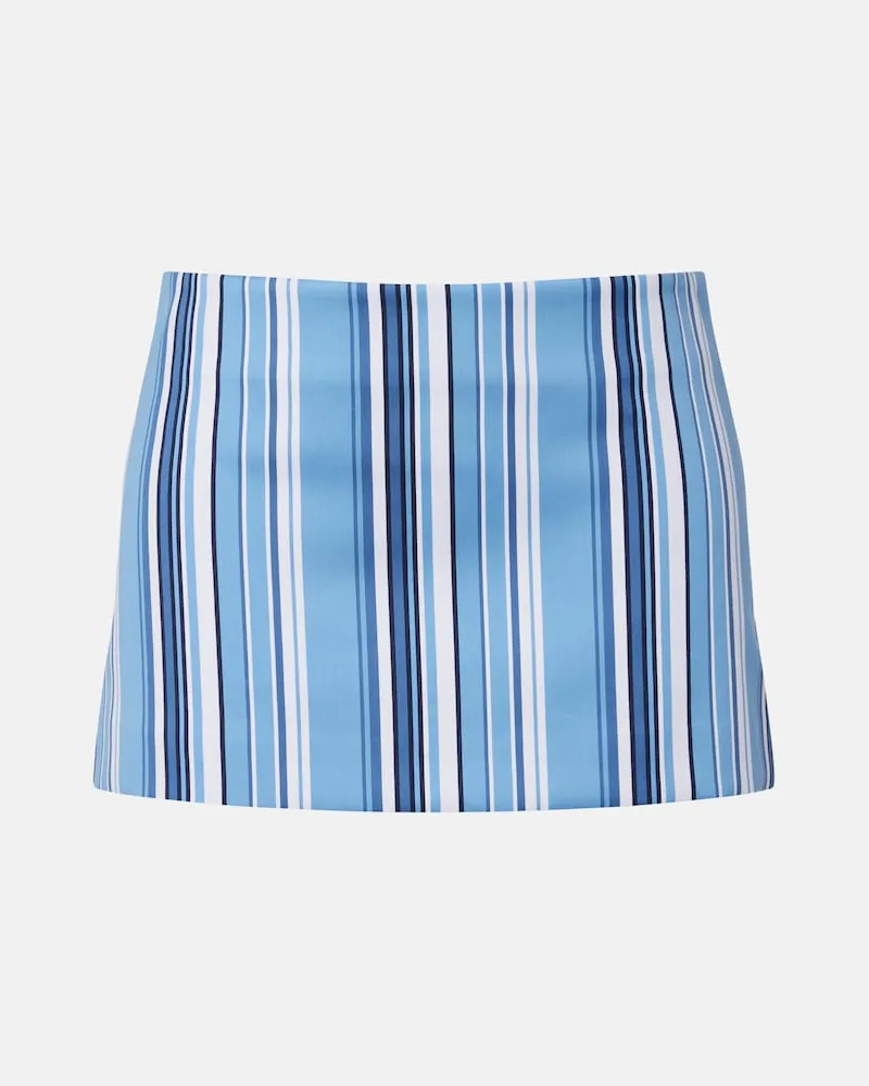 FRANKIE Shop Minigonna Hera in misto cotone a righe Blu