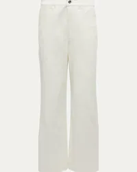 Proenza Schouler White Label - Jeans a gamba larga e vita alta Bianco