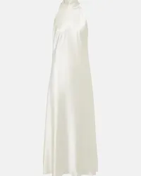 GALVAN Bridal - Abito midi Cova in raso Bianco