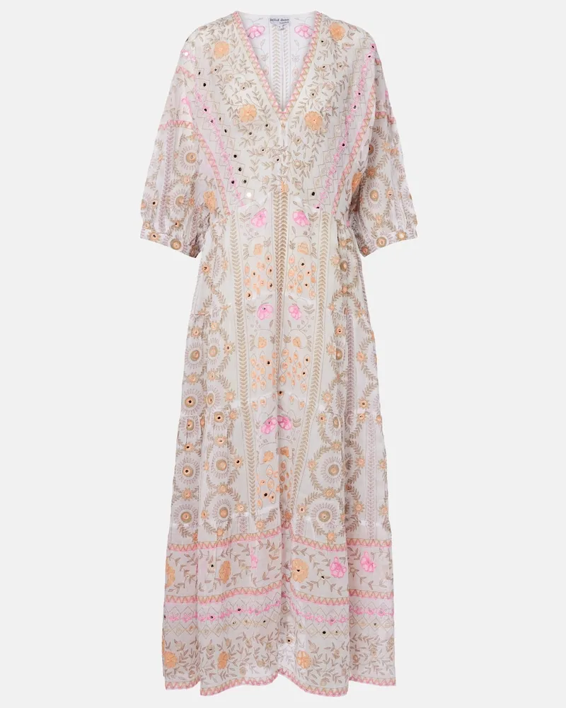 Juliet Dunn Abito lungo in cotone con stampa floreale Multicolore