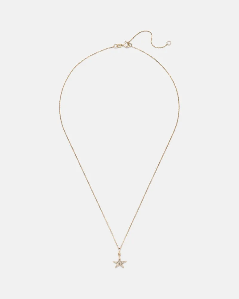 Stone & Strand Collana Lucky Starfish in oro 14kt con diamanti Oro