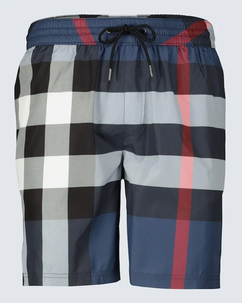 Burberry Costume da bagno Large Check Blu