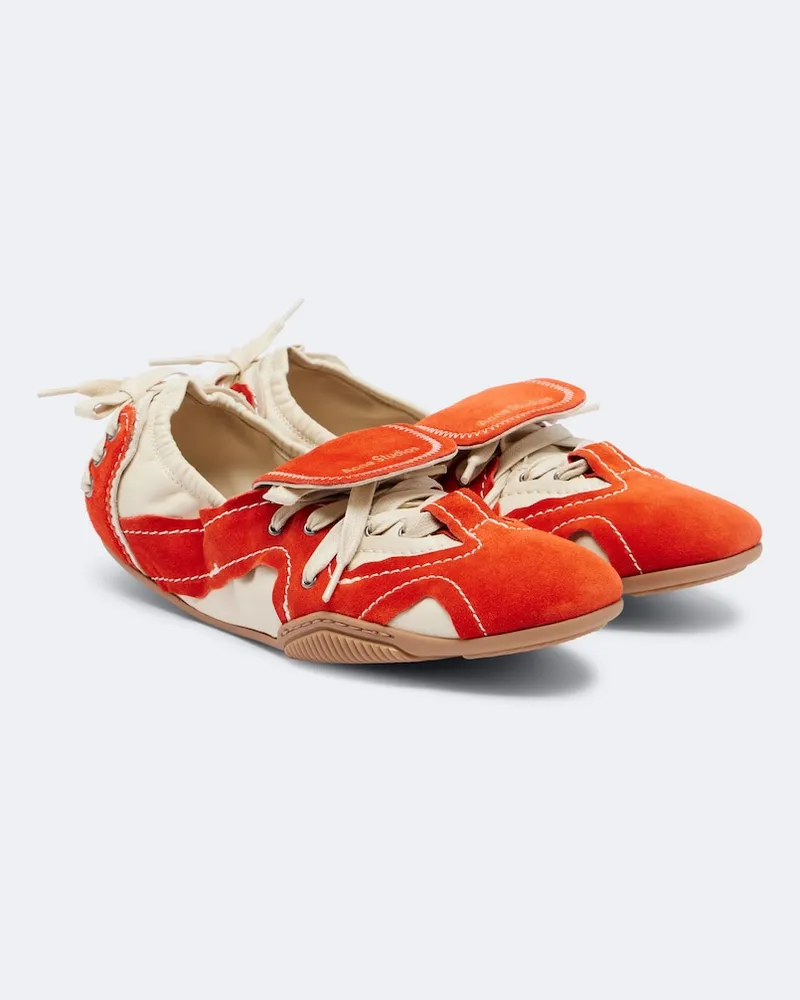Acne Studios Sneakers Bilaria in pelle e suede Arancione