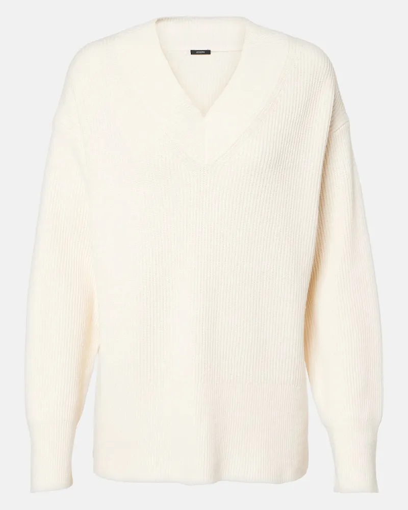Joseph Pullover in lino e cotone Bianco