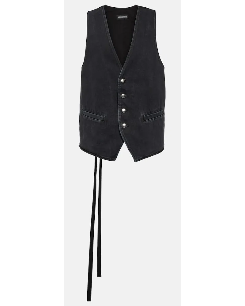 Ann Demeulemeester Gilet in denim Nero