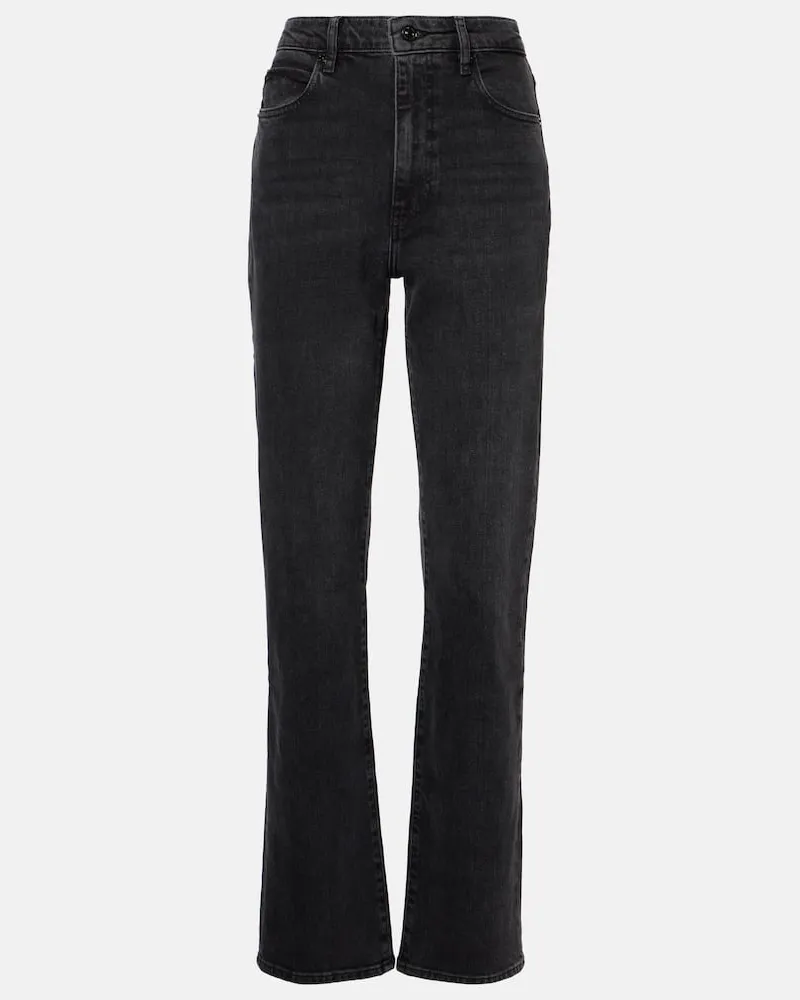 Frame Denim Jeans regular Ruler a vita alta Nero