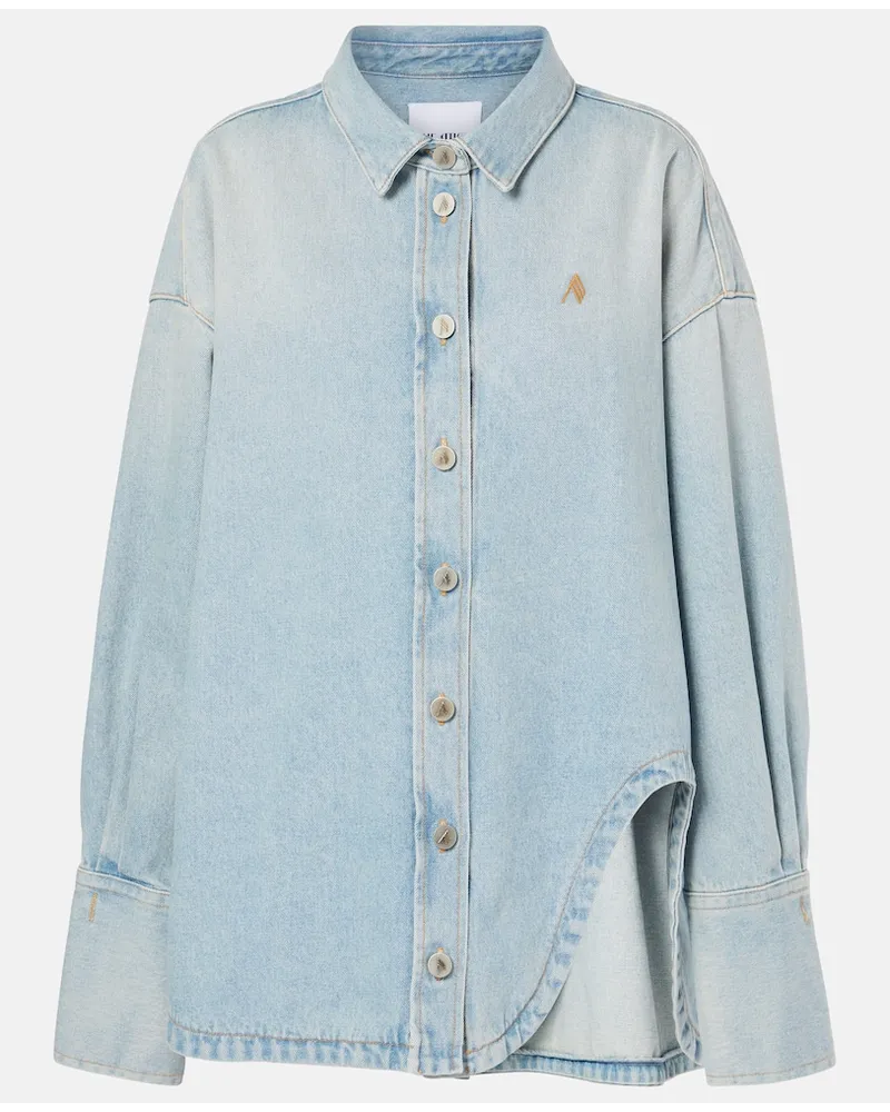 ATTICO Camicia di jeans asimmetrica Blu