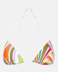 Emilio Pucci Top bikini a triangolo con stampa Multicolore