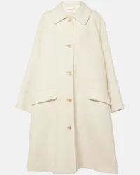 The Row Cappotto oversize Garth in cashmere e seta Bianco