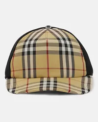 Burberry Cappello da baseball Vintage Check Marrone