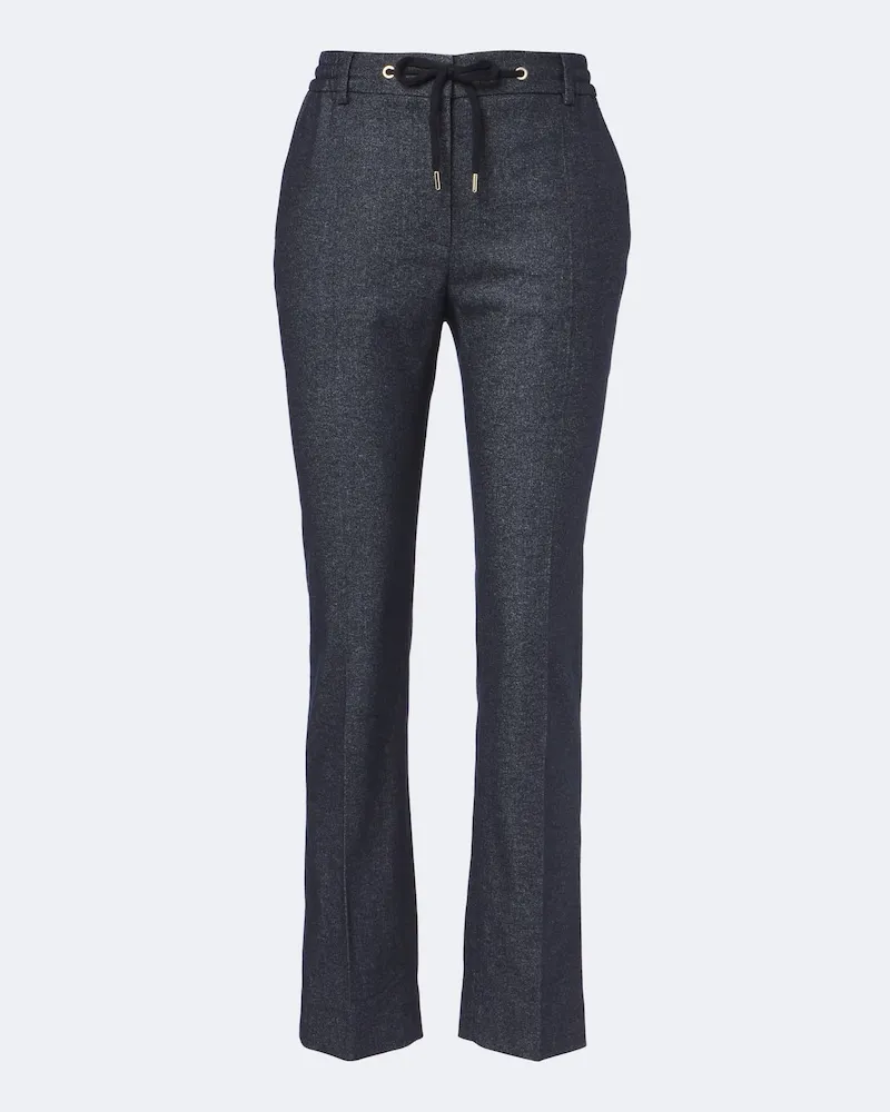 Eleventy Pantaloni tapered in misto lana Blu