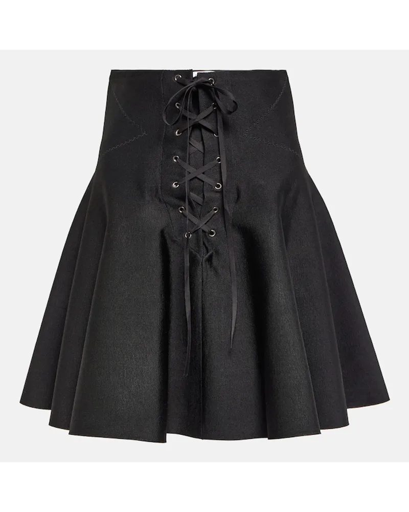 Alaïa AlaÃ¯a Minigonna a pieghe Nero