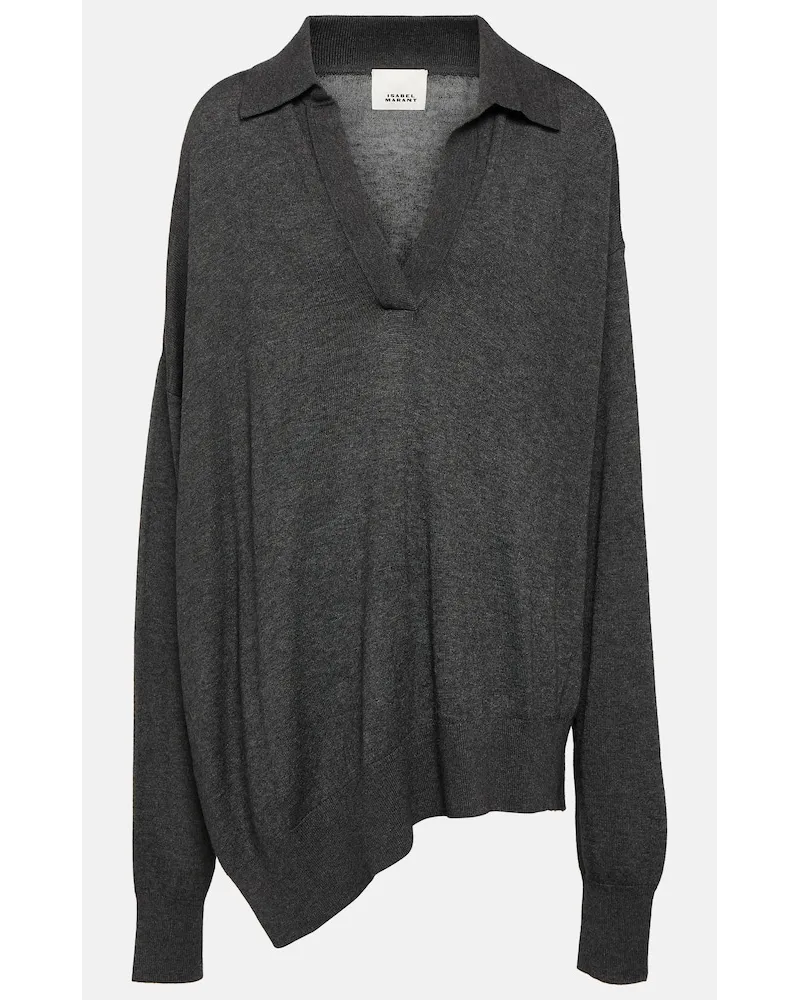 Isabel Marant Pullover Giliane in jersey di misto lana Grigio