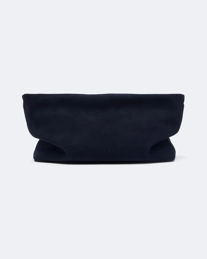 Aesther Ekme Clutch Nina Mini in suede Blu
