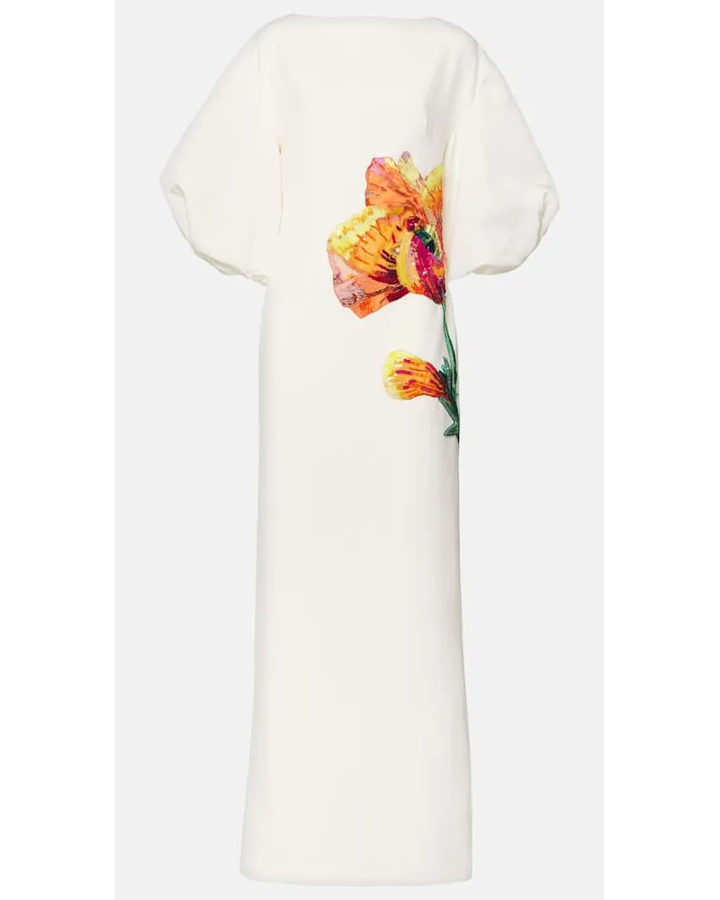 Safiyaa Abito lungo Amira in crÃªpe Bianco