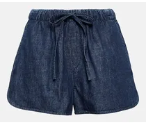 Valentino Garavani Shorts di jeans in chambray Blu