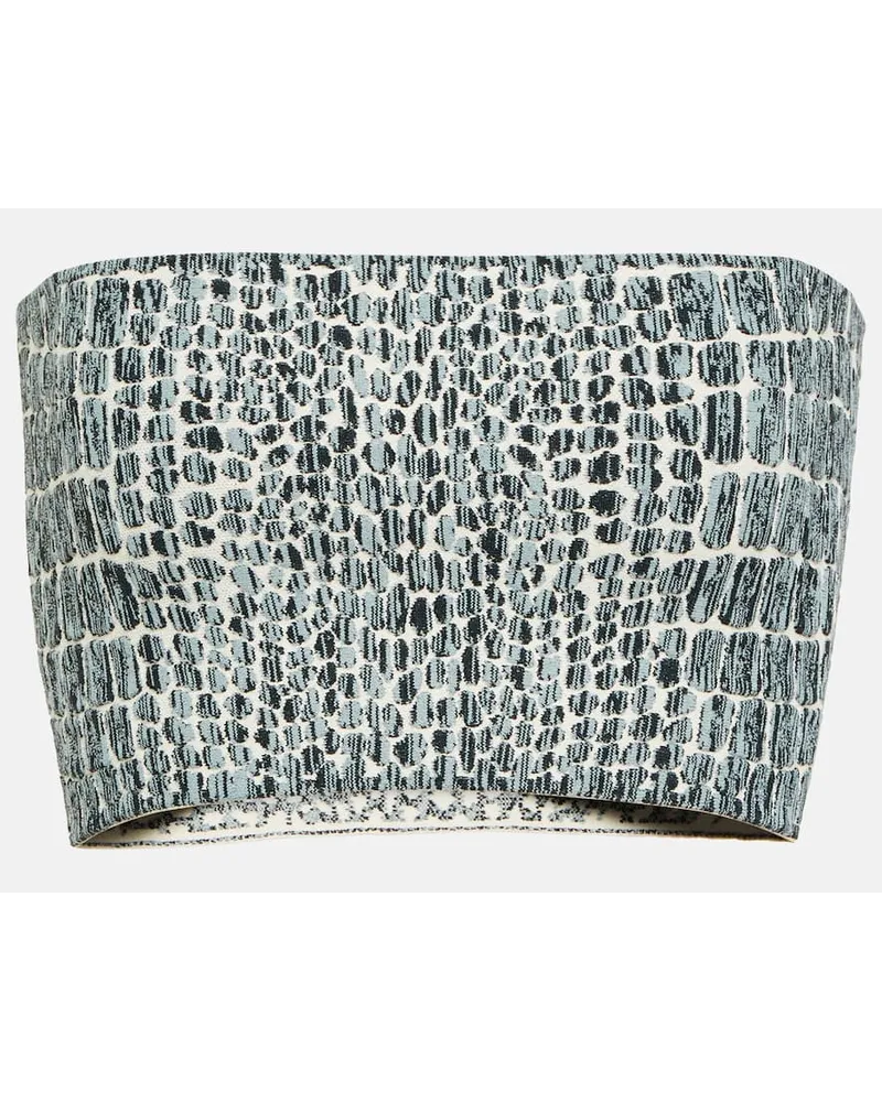 Alaïa AlaÃ¯a Top a fascia con stampa coccodrillo Multicolore