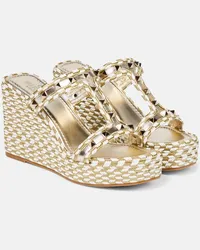 Valentino Garavani Sandali Rockstud con zeppa Bianco