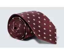 Cravatta in seta a pois