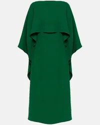 Valentino Garavani Abito midi in crêpe di seta Verde