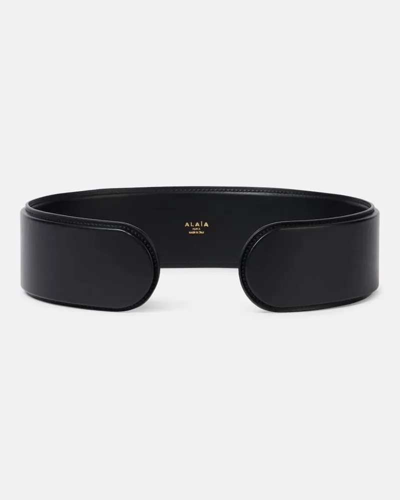 Alaïa AlaÃ¯a Cintura Flex Straight in pelle Nero