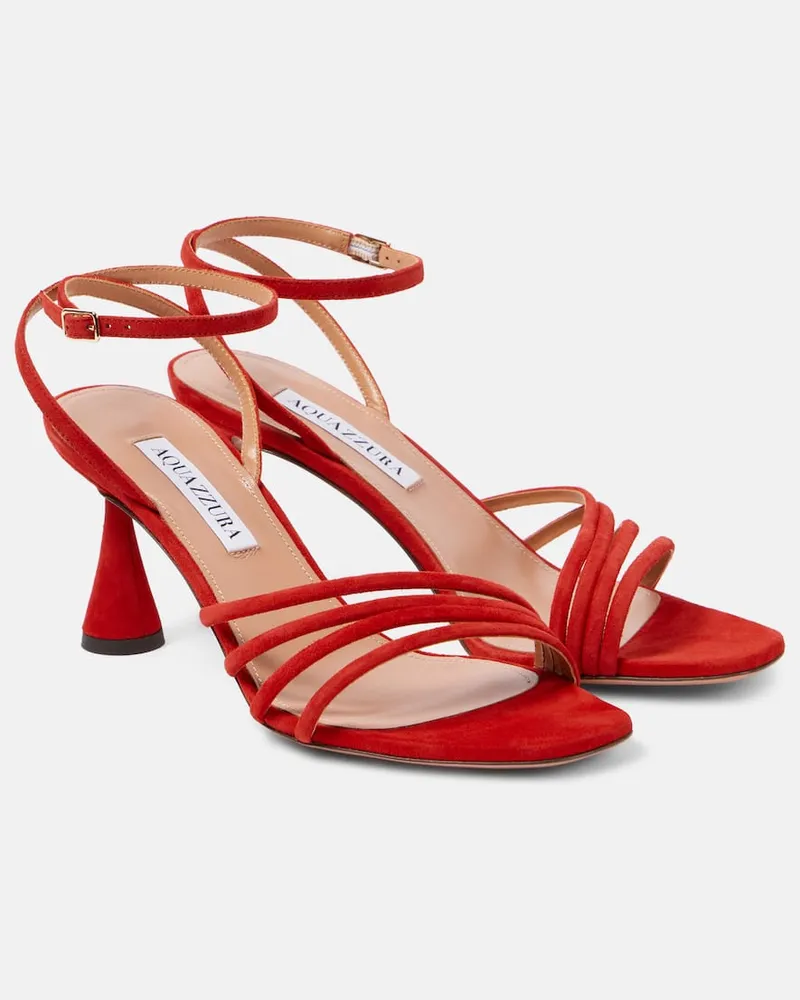 Aquazzura Sandali Latour 75 in suede Rosso