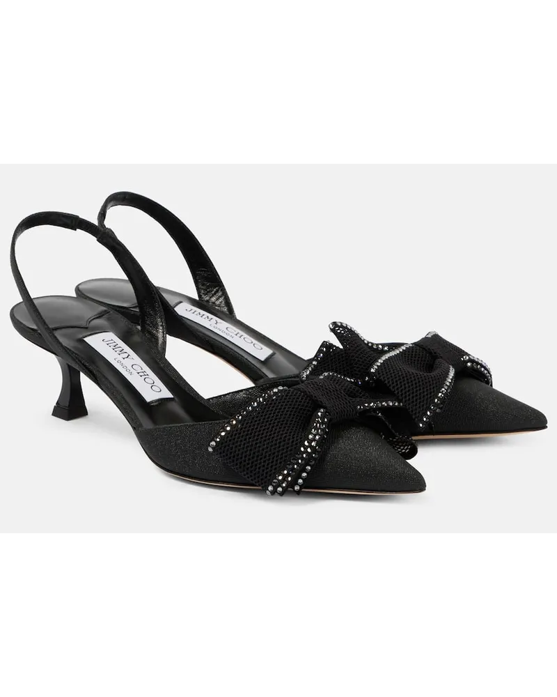Jimmy Choo Pumps slingback Brook 50 con decorazioni Nero