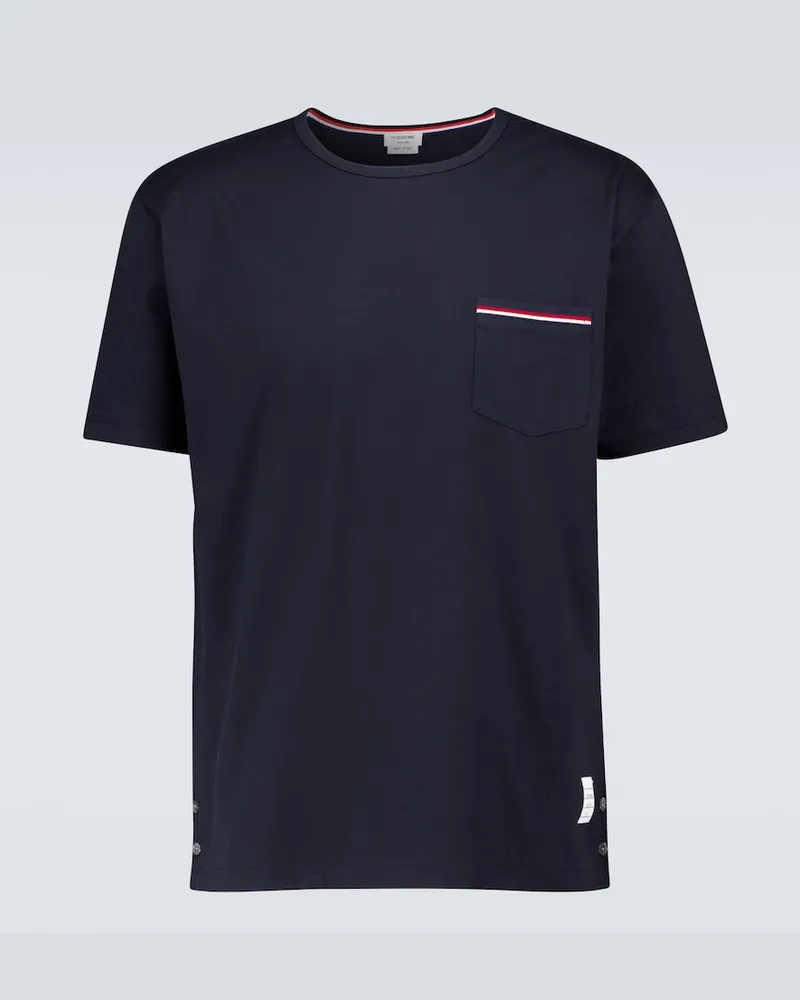 Thom Browne T-shirt in cotone Blu
