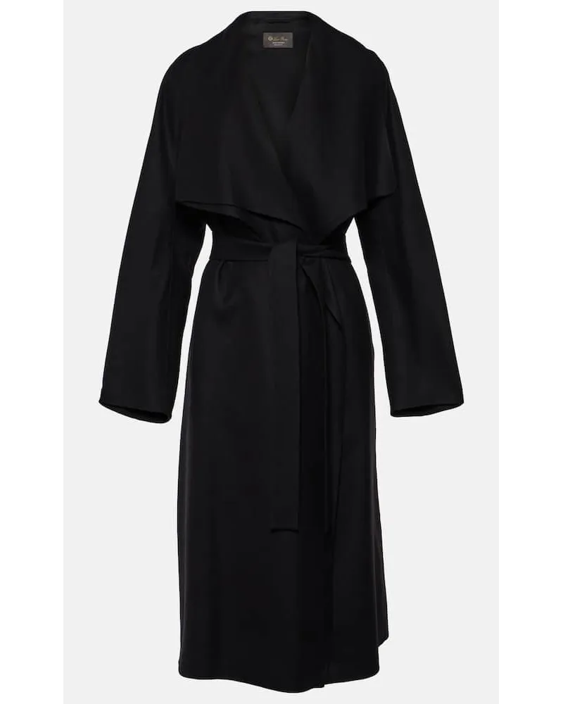 Loro Piana Cappotto Ramon in cashmere e seta Nero