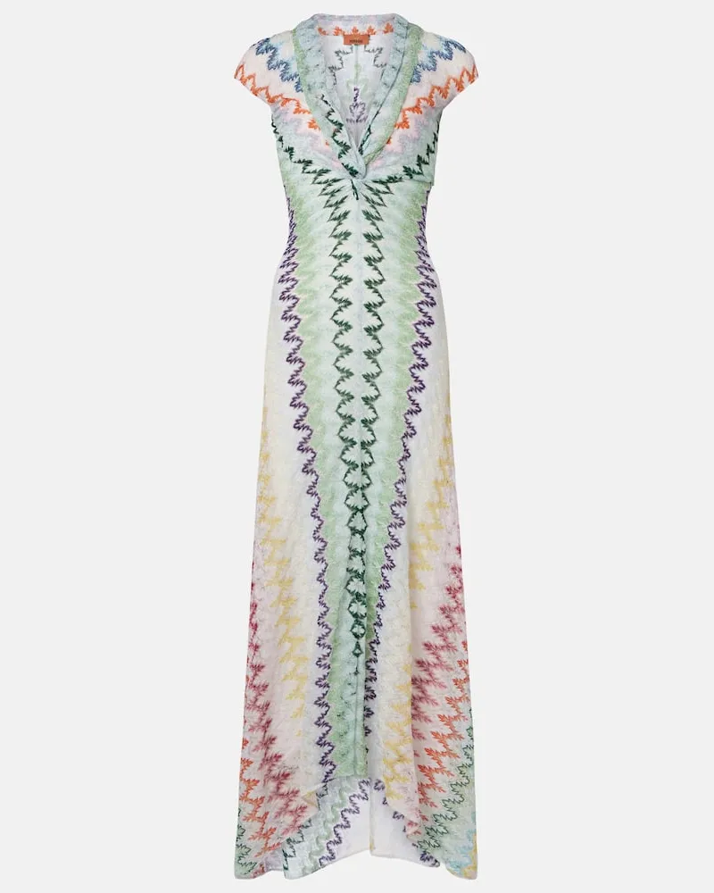 Missoni Abito lungo in lamÃ© a zig zag Multicolore