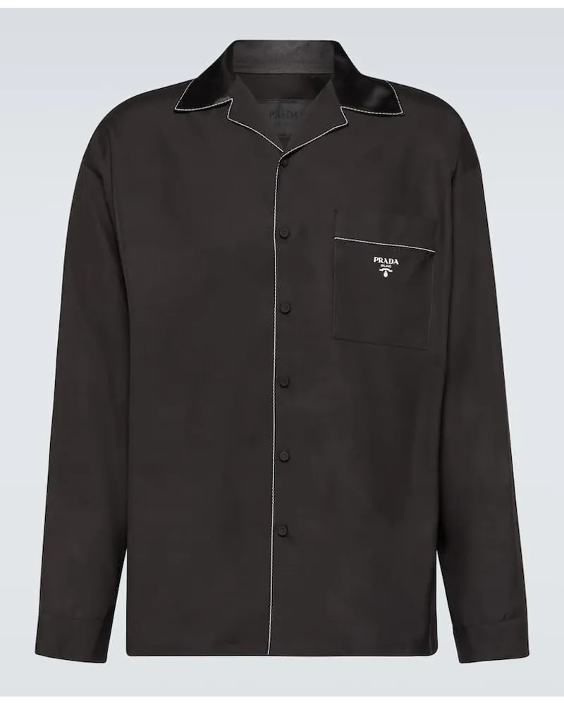 Prada Camicia in seta Nero
