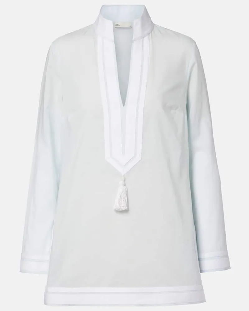 Tory Burch Caftano in cotone Blu