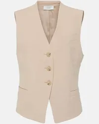 Vince Gilet in misto lino Marrone