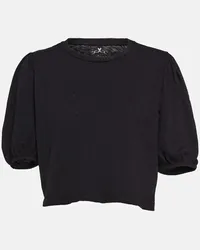 Velvet Top Hilary in misto cotone Nero