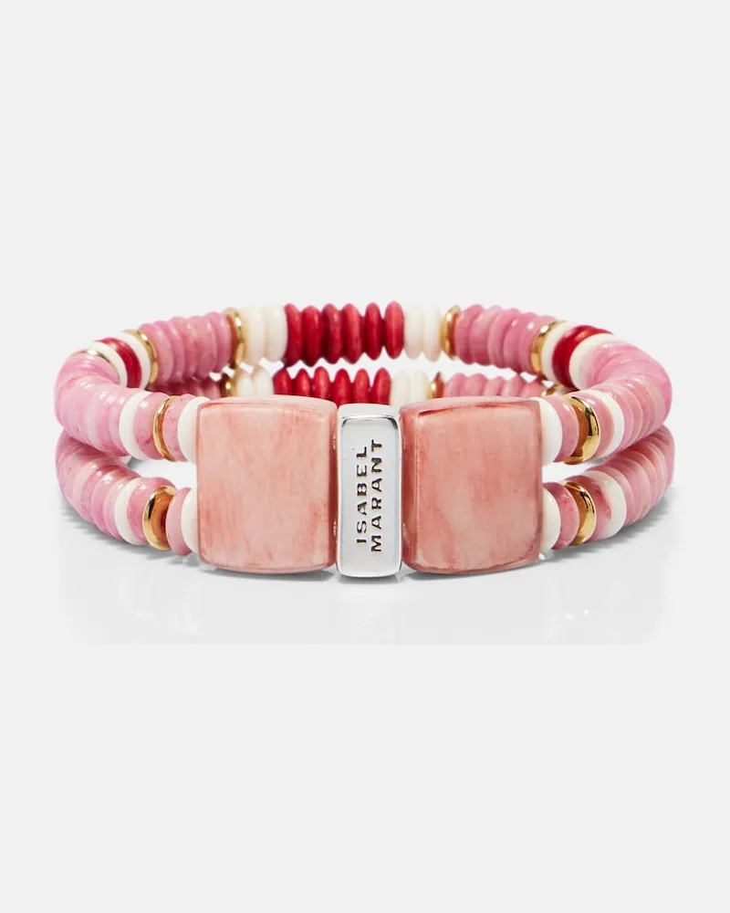 Isabel Marant Bracciale Lyna con perline Rosa