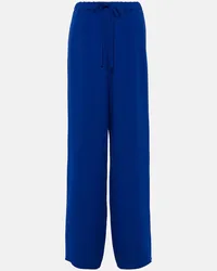 Valentino Garavani Pantaloni a gamba larga in cady couture Blu