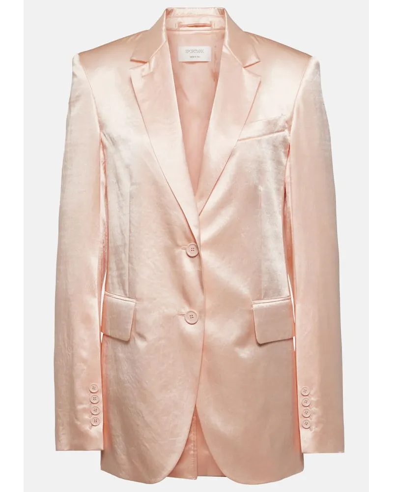 SPORTMAX Blazer Volante in raso Rosa
