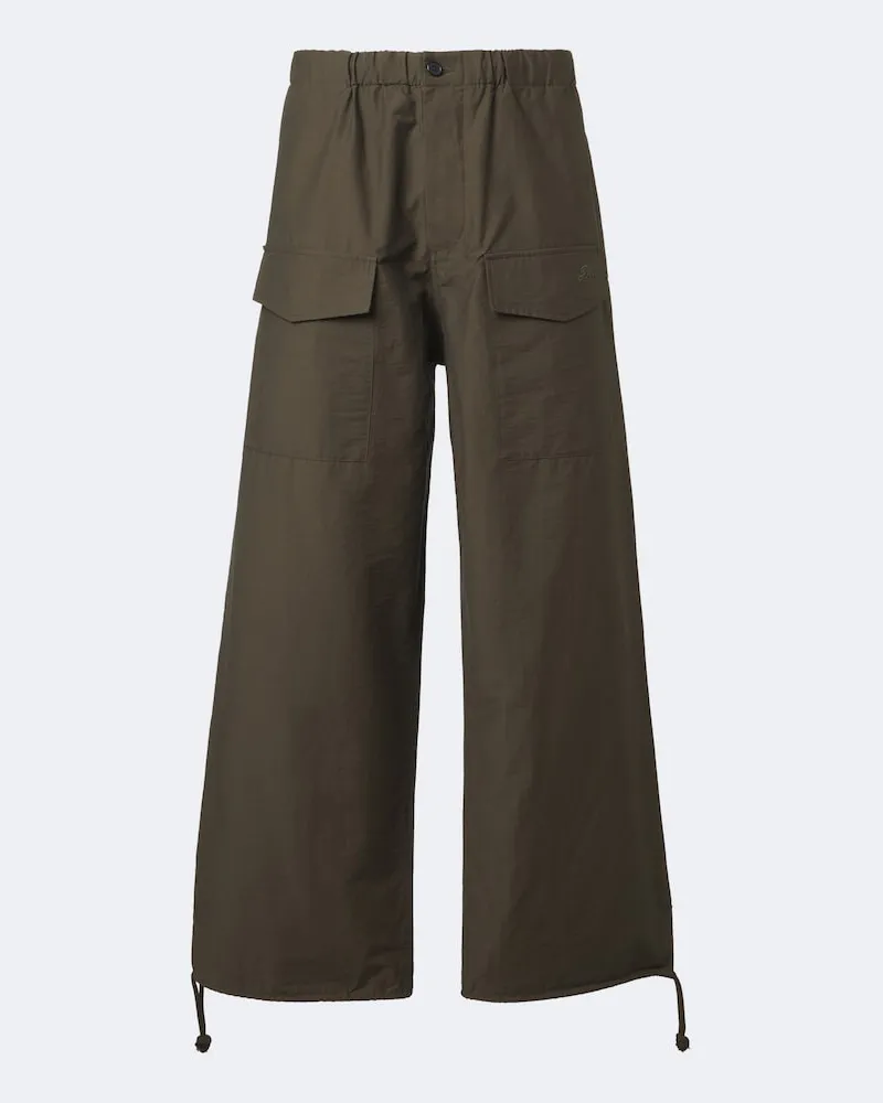 J.W.Anderson Pantaloni a gamba larga in misto cotone Verde