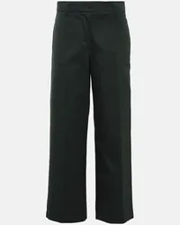 Max Mara Pantaloni regular in cotone Nero